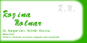 rozina molnar business card