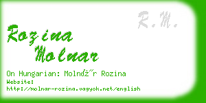 rozina molnar business card